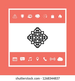Traditional geometric oriental arabic pattern - Logo. Element for your design