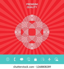 Traditional geometric oriental arabic pattern. Element for your design, logo