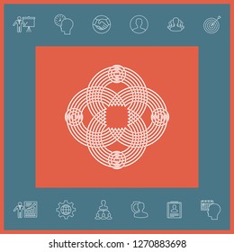 Traditional geometric oriental arabic pattern. Element for your design, logo