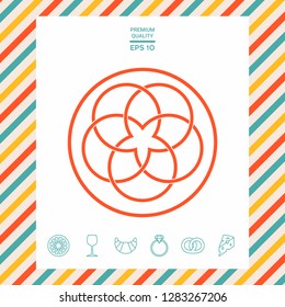 Traditional geometric oriental arabic pattern. Logo. Element for your design