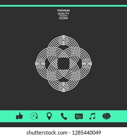 Traditional geometric oriental arabic pattern. Element for your design, logo