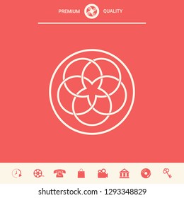 Traditional geometric oriental arabic pattern. Logo. Element for your design