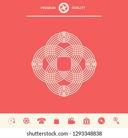 Traditional geometric oriental arabic pattern. Element for your design, logo