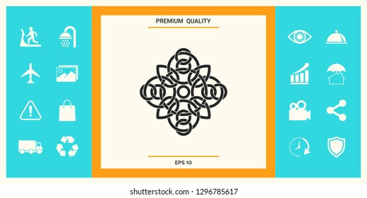 Traditional geometric oriental arabic pattern - Logo. Element for your design
