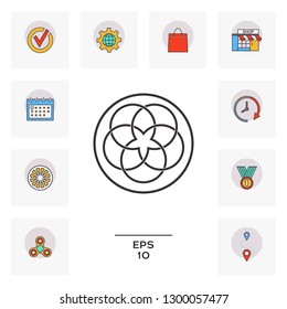 Traditional geometric oriental arabic pattern. Logo. Element for your design