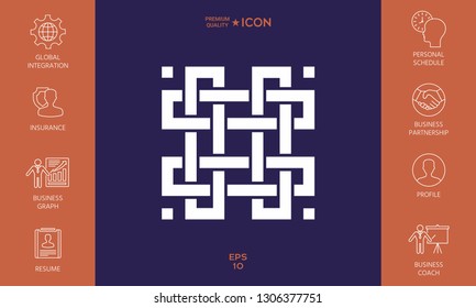 Traditional geometric oriental arabic pattern. Element for your design. Logotype