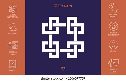 Traditional geometric oriental arabic pattern. Element for your design - Logo
