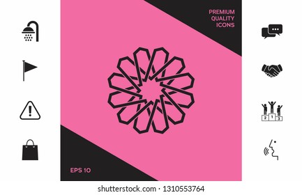 Traditional geometric oriental arabic pattern. Element for your design. Logo
