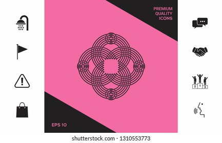 Traditional geometric oriental arabic pattern. Element for your design, logo