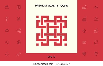 Traditional geometric oriental arabic pattern. Element for your design. Logotype