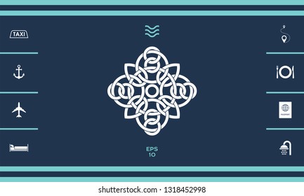 Traditional geometric oriental arabic pattern - Logo. Element for your design