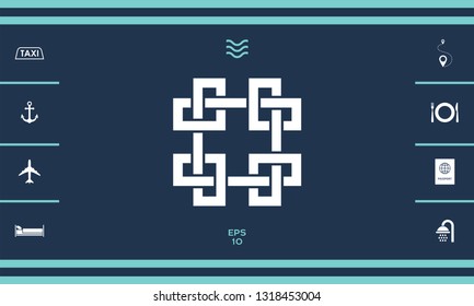 Traditional geometric oriental arabic pattern. Element for your design - Logo