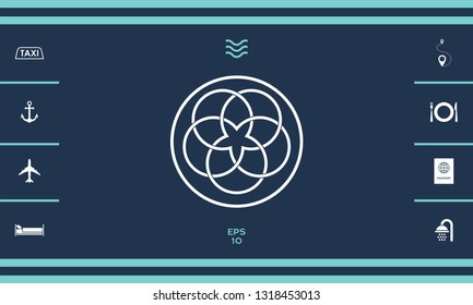 Traditional geometric oriental arabic pattern. Logo. Element for your design