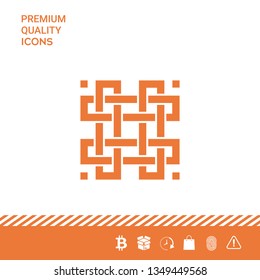 Traditional geometric oriental arabic pattern. Element for your design. Logotype