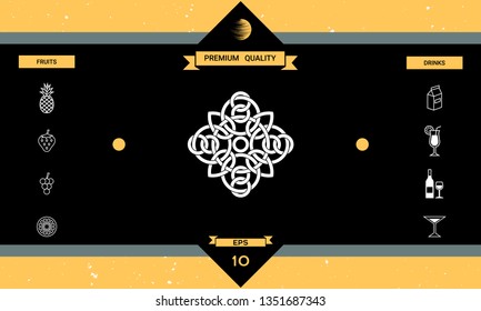 Traditional geometric oriental arabic pattern - Logo. Element for your design
