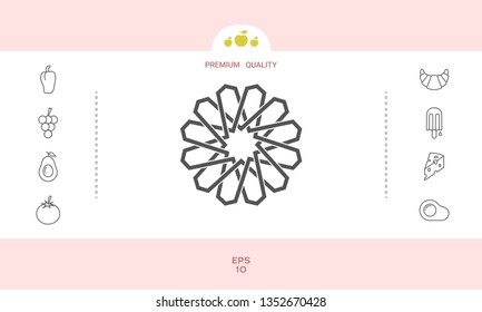Traditional geometric oriental arabic pattern. Element for your design. Logo