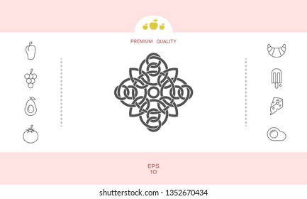 Traditional geometric oriental arabic pattern - Logo. Element for your design