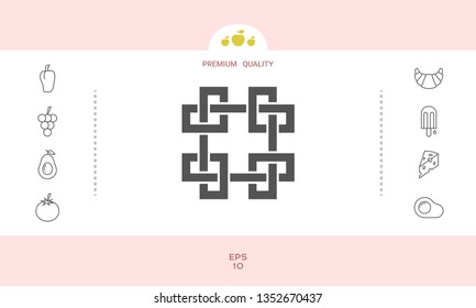 Traditional geometric oriental arabic pattern. Element for your design - Logo