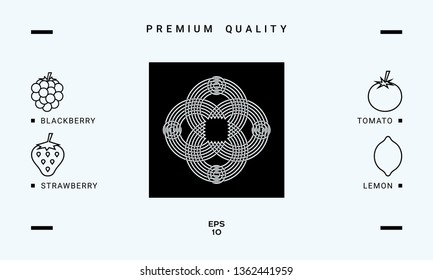 Traditional geometric oriental arabic pattern. Element for your design, logo