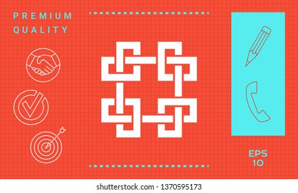 Traditional geometric oriental arabic pattern. Element for your design - Logo