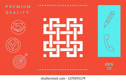 Traditional geometric oriental arabic pattern. Element for your design. Logotype
