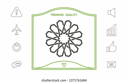 Traditional geometric oriental arabic pattern. Element for your design. Logo