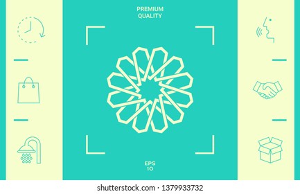 Traditional geometric oriental arabic pattern. Element for your design. Logo