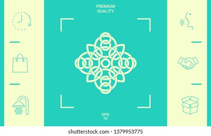 Traditional geometric oriental arabic pattern - Logo. Element for your design