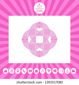 Traditional geometric oriental arabic pattern. Element for your design, logo
