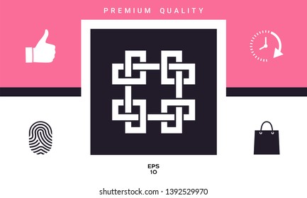 Traditional geometric oriental arabic pattern. Element for your design - Logo