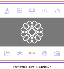 Traditional geometric oriental arabic pattern. Element for your design. Logo