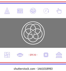 Traditional geometric oriental arabic pattern. Logo, elements for your design