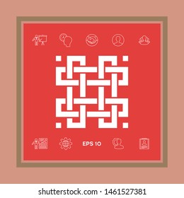 Traditional geometric oriental arabic pattern. Element for your design. Logotype