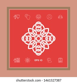 Traditional geometric oriental arabic pattern - Logo. Element for your design
