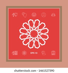 Traditional geometric oriental arabic pattern. Element for your design. Logo