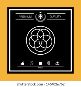 Traditional geometric oriental arabic pattern. Logo, elements for your design