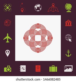 Traditional geometric oriental arabic pattern. Element for your design, logo