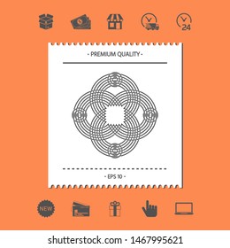 Traditional geometric oriental arabic pattern. Element for your design, logo
