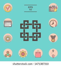 Traditional geometric oriental arabic pattern. Element for your design - Logo