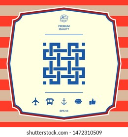 Traditional geometric oriental arabic pattern. Element for your design. Logotype