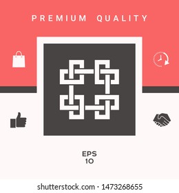 Traditional geometric oriental arabic pattern. Element for your design - Logo