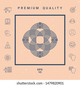 Traditional geometric oriental arabic pattern. Element for your design, logo