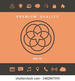 Traditional geometric oriental arabic pattern. Logo, elements for your design