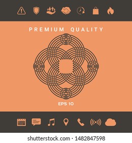 Traditional geometric oriental arabic pattern. Element for your design, logo