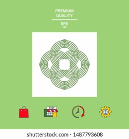 Traditional geometric oriental arabic pattern. Element for your design, logo