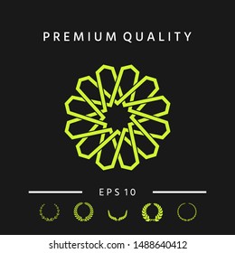 Traditional geometric oriental arabic pattern. Element for your design. Logo