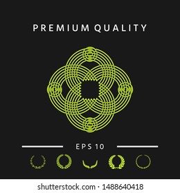 Traditional geometric oriental arabic pattern. Element for your design, logo