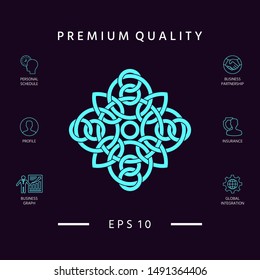 Traditional geometric oriental arabic pattern - Logo. Element for your design