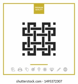 Traditional geometric oriental arabic pattern. Element for your design. Logotype