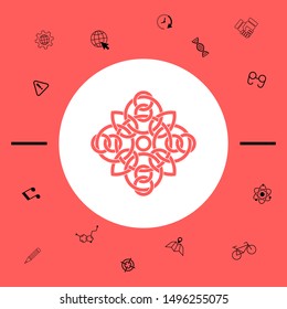Traditional geometric oriental arabic pattern - Logo. Element for your design